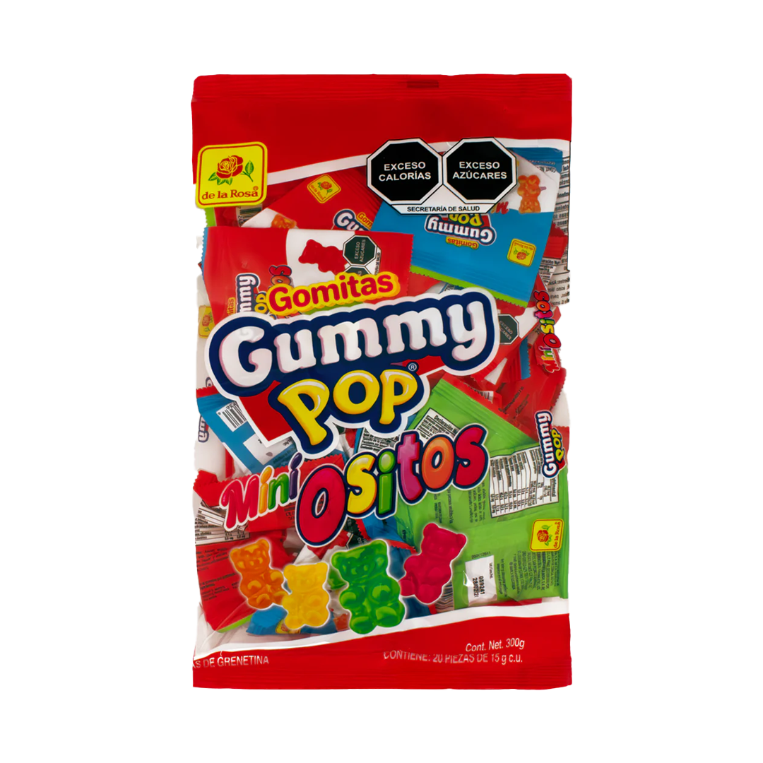 DLR GUMMY POP MINI OSITOS 1/20PZ /15GR (CAJA:24PZAS)