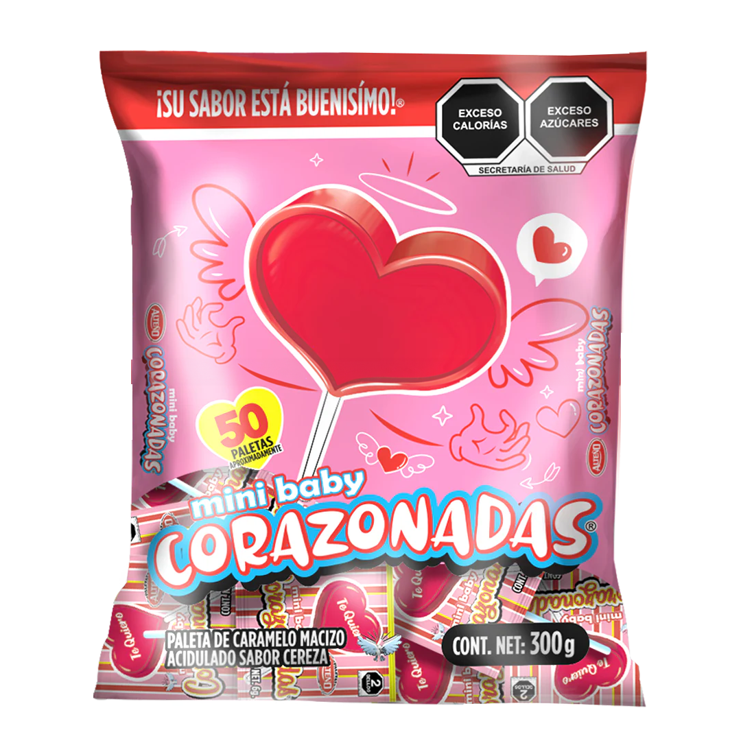 Alteño Mini Bb Corazonada - La Bolsa Contiene 50 Piezas