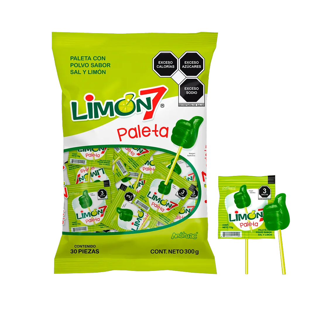 Anahuac Paletas Limon 7 - La Bolsa Contiene 30 Piezas