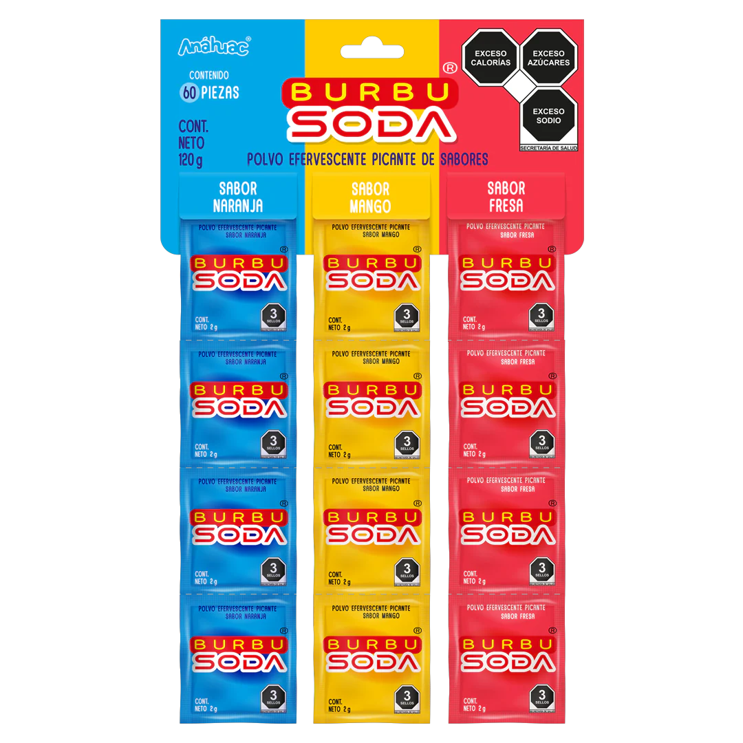 Anahuac Burbusoda Mix - La Solapa Contiene 60 Piezas