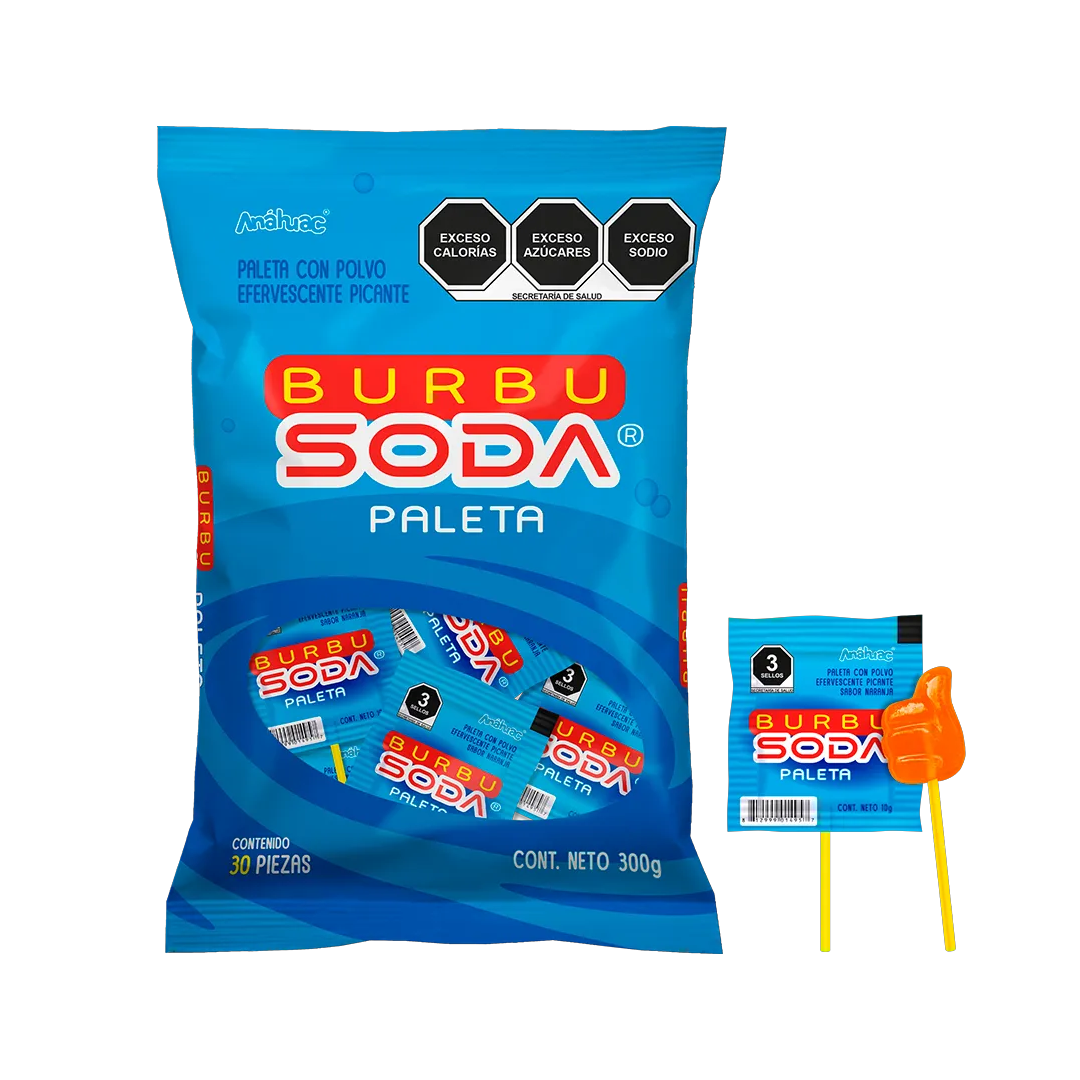 Anahuac Paletas Burbusoda - La Bolsa Contiene 30 Piezas