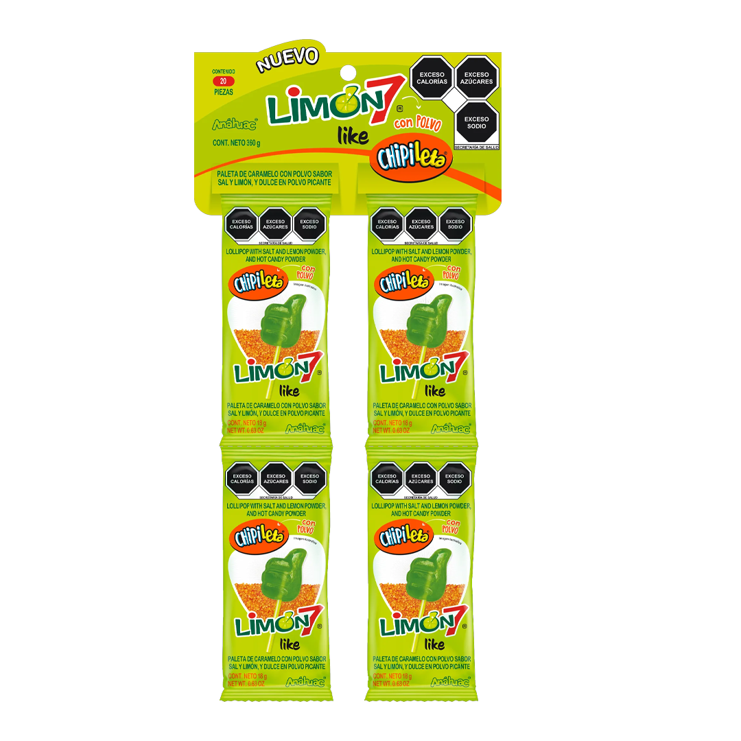 Anahuac Paleta Limon 7 - La Solapa Contiene 20 Piezas