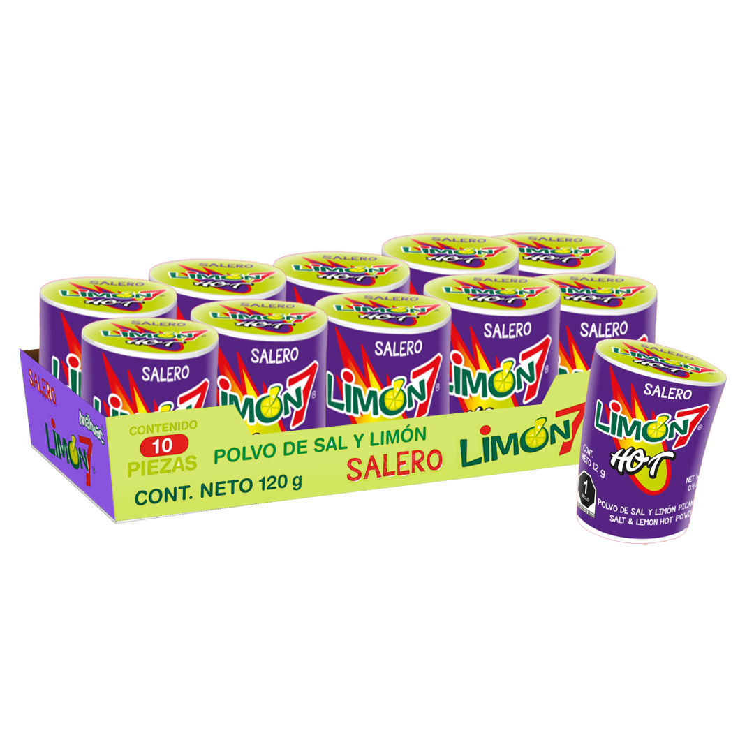 Anahuac Limon 7 Hot Salero - El Display Contiene 10 Piezas