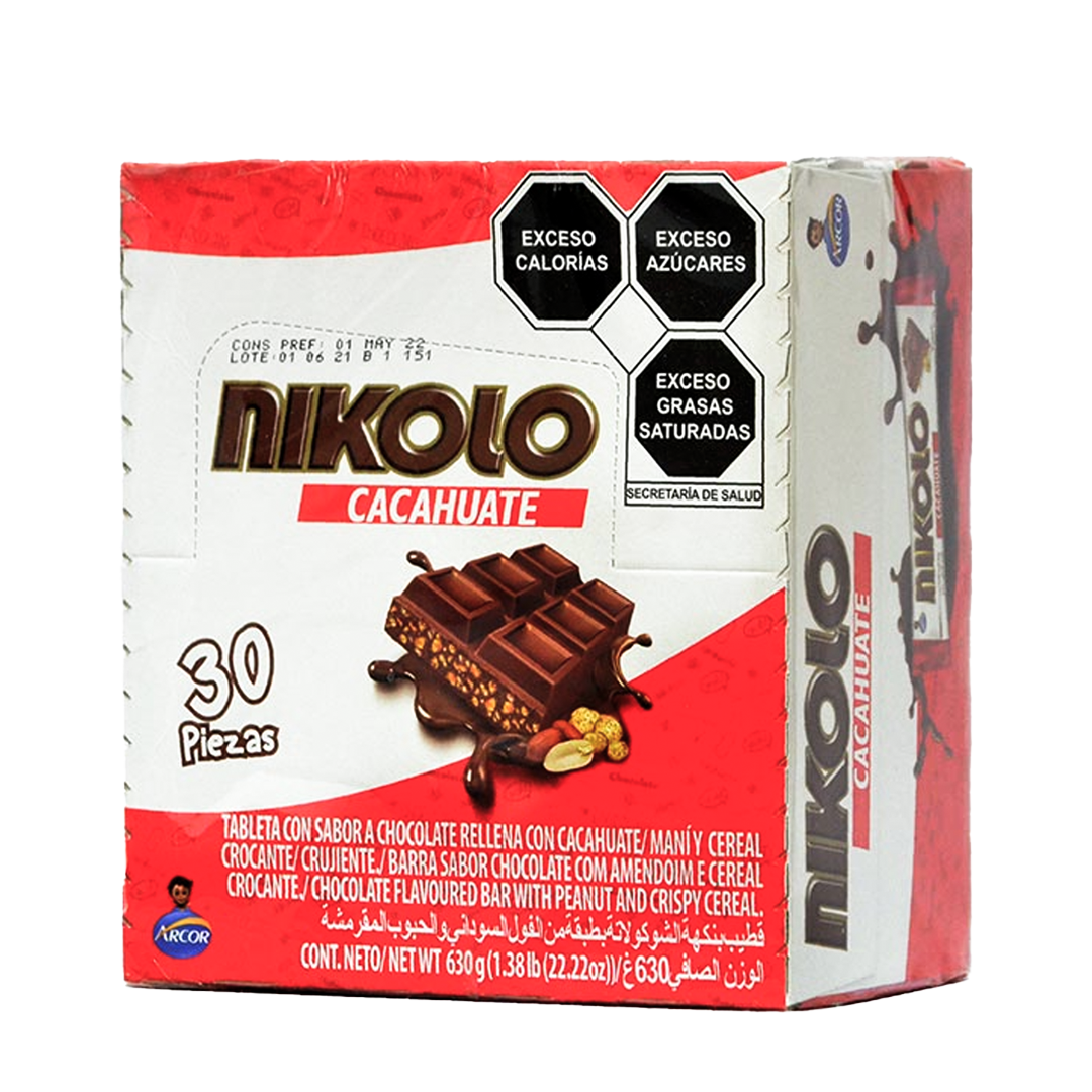 Arcor Nikolo - Display Con 30 Piezas