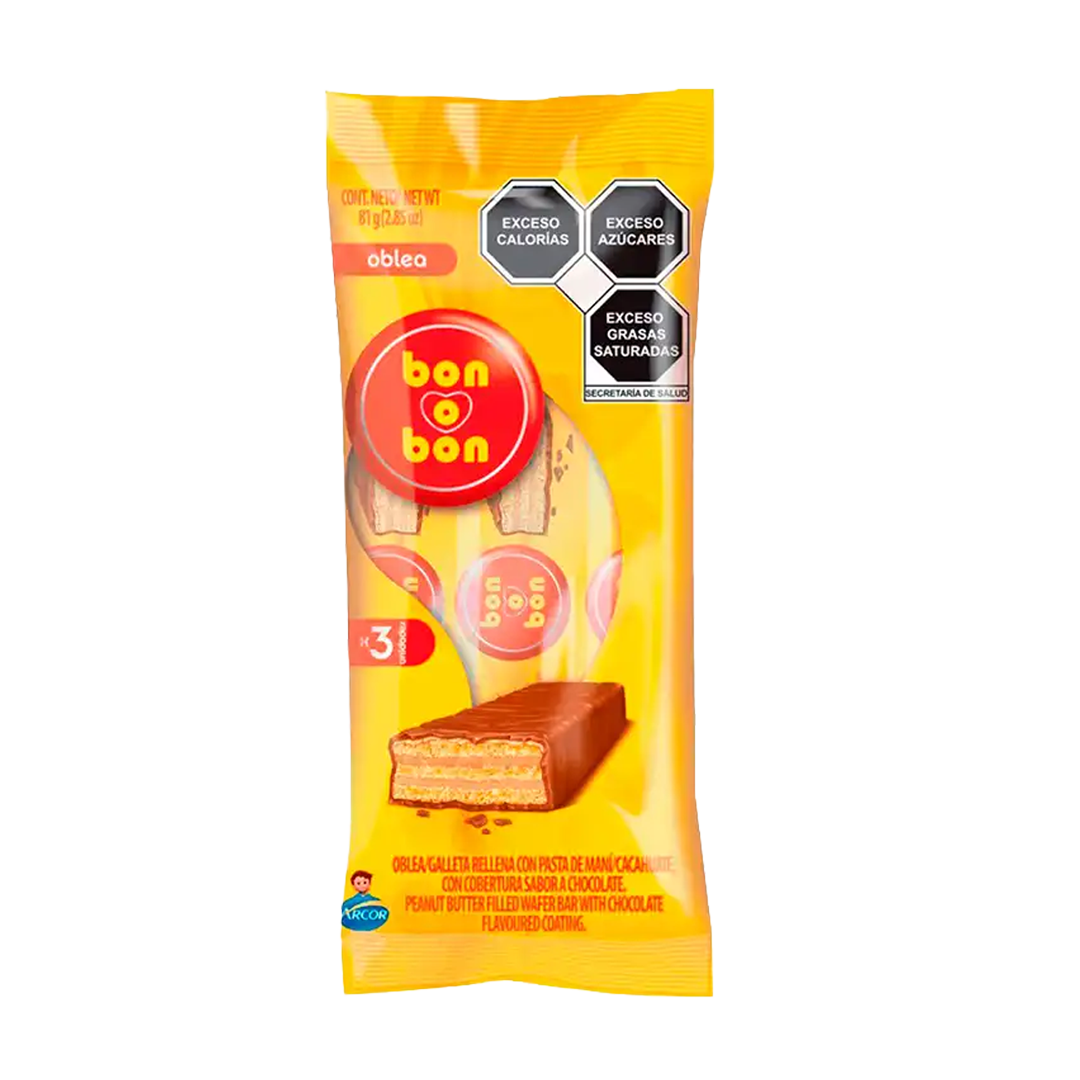 Arcor Oblea Bon o Bon Leche - La Pieza Contiene 27 Gramos