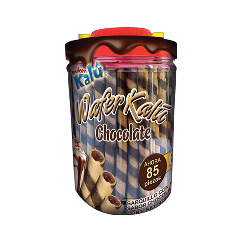 Azteca Wafer Kalu Chocolate - El Vitrolero Contiene 85 Piezas