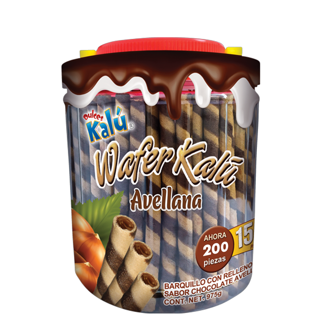 Azteca Wafer Chocoavellana - El Vitrolero Contiene 200 Piezas