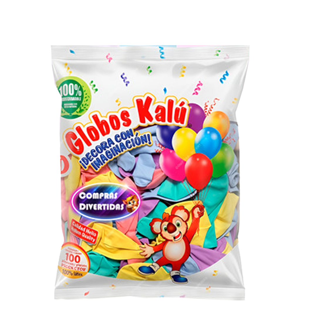 Azteca Globo Surtido Pastel #9 - La Bolsa Contiene 50 Piezas
