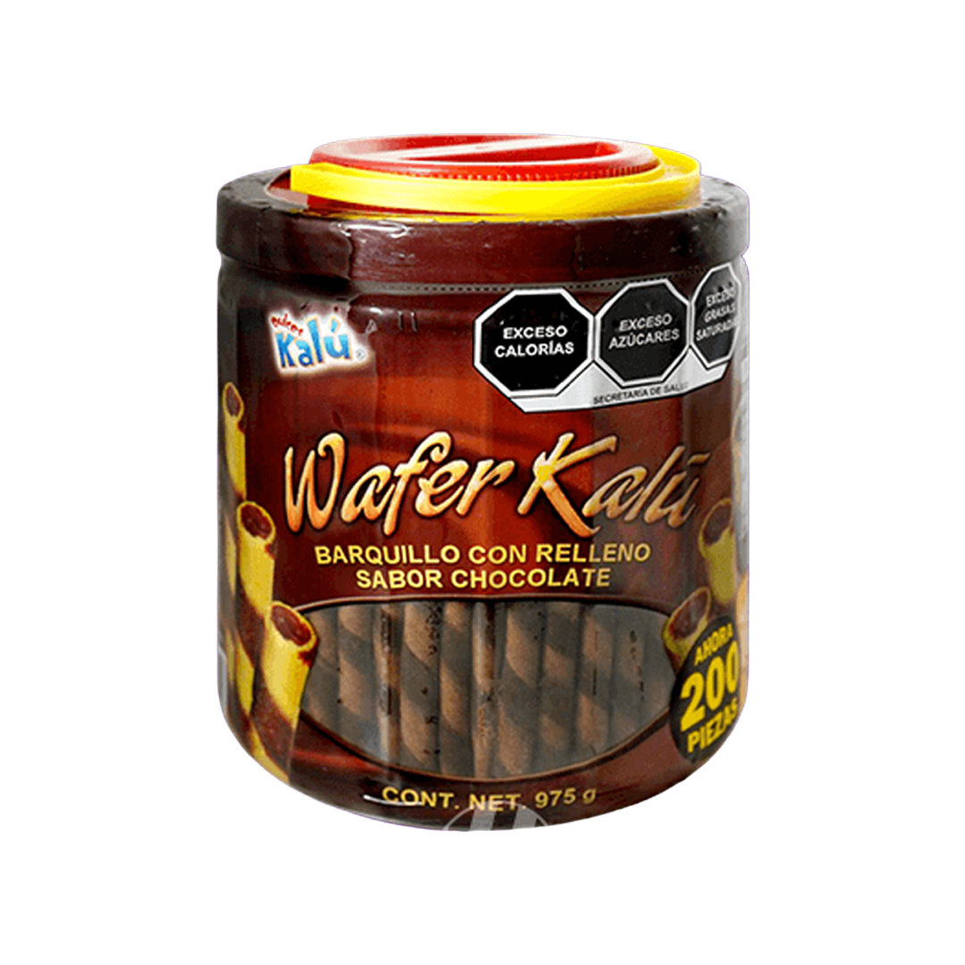 Azteca Wafer Kalu Chocolate - El Vitrolero Contiene 200 Piezas
