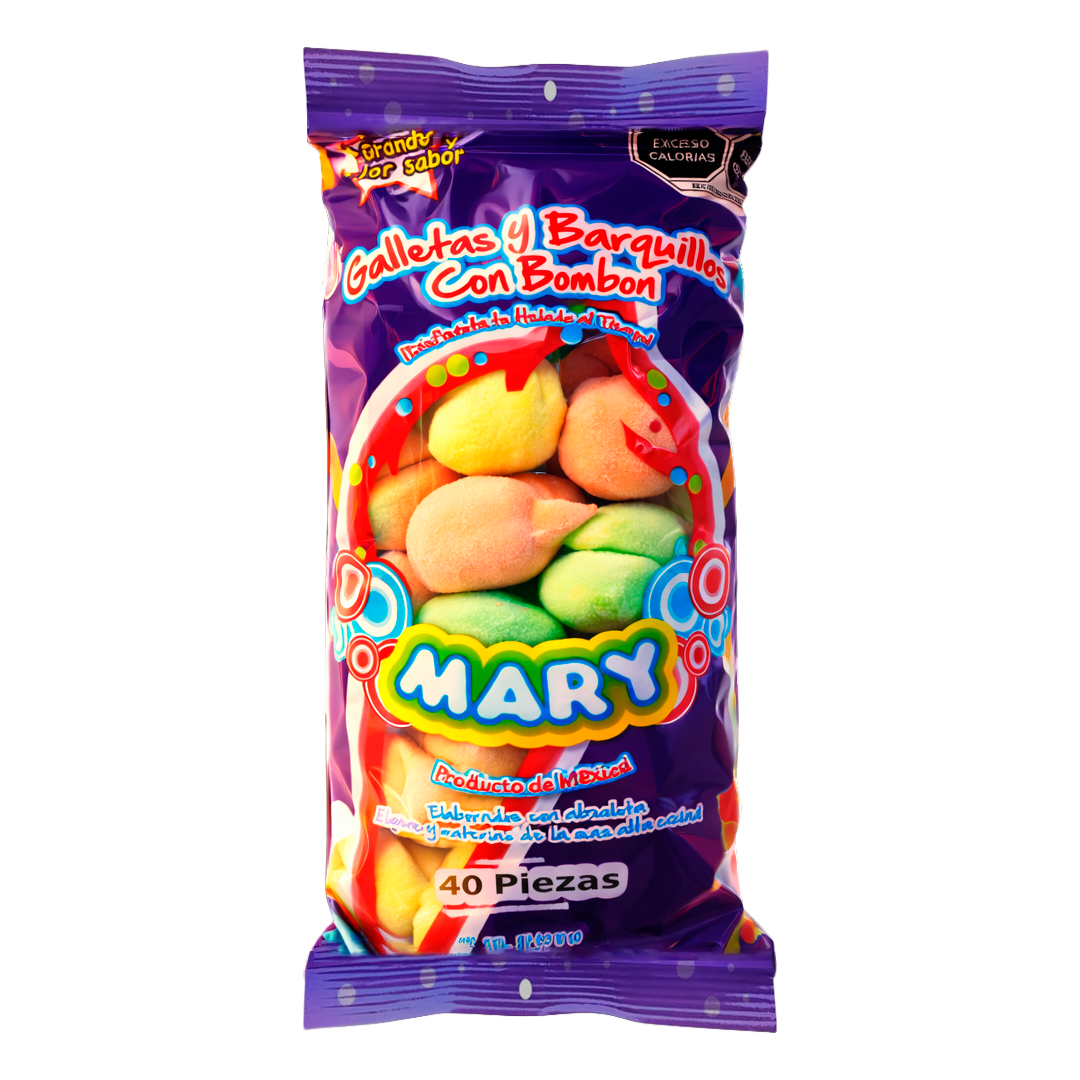 Mary Barquillo Con Malvavisco - La Bolsa Contiene 40 Piezas