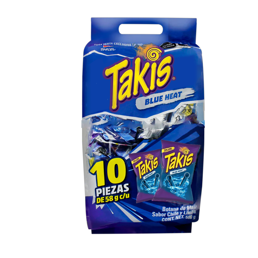 Barcel Takis Blue Heat - La Bolsa Contiene 10 Piezas
