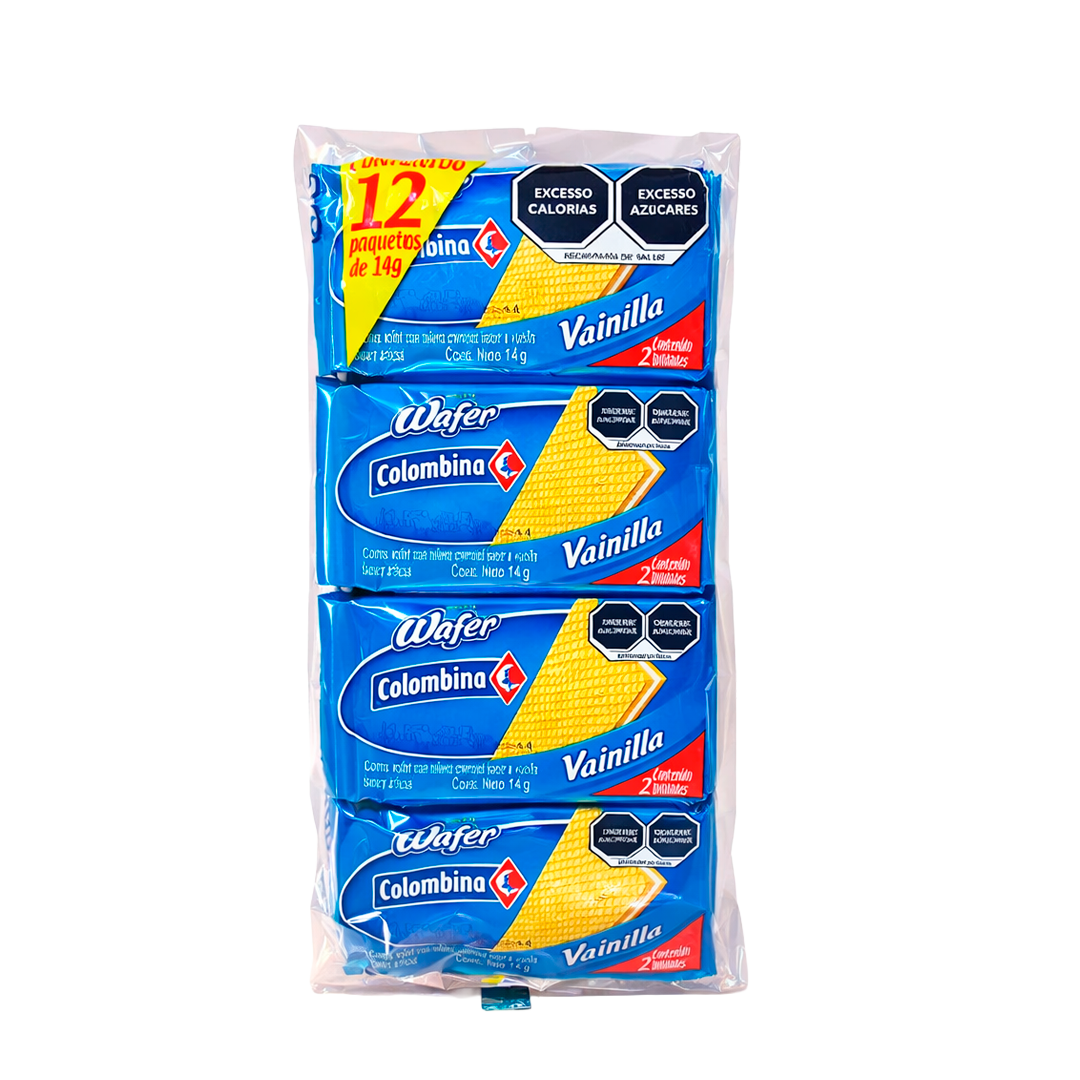GALLETA COLOMBINA WAFFER VAINILLA 36/12