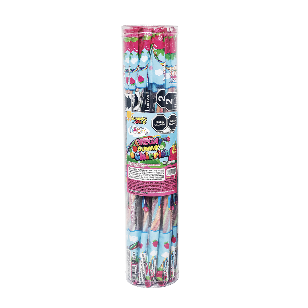 HUBIN GUMMY MEGA CHIRRION 1/30pz (Caja:10dsp)