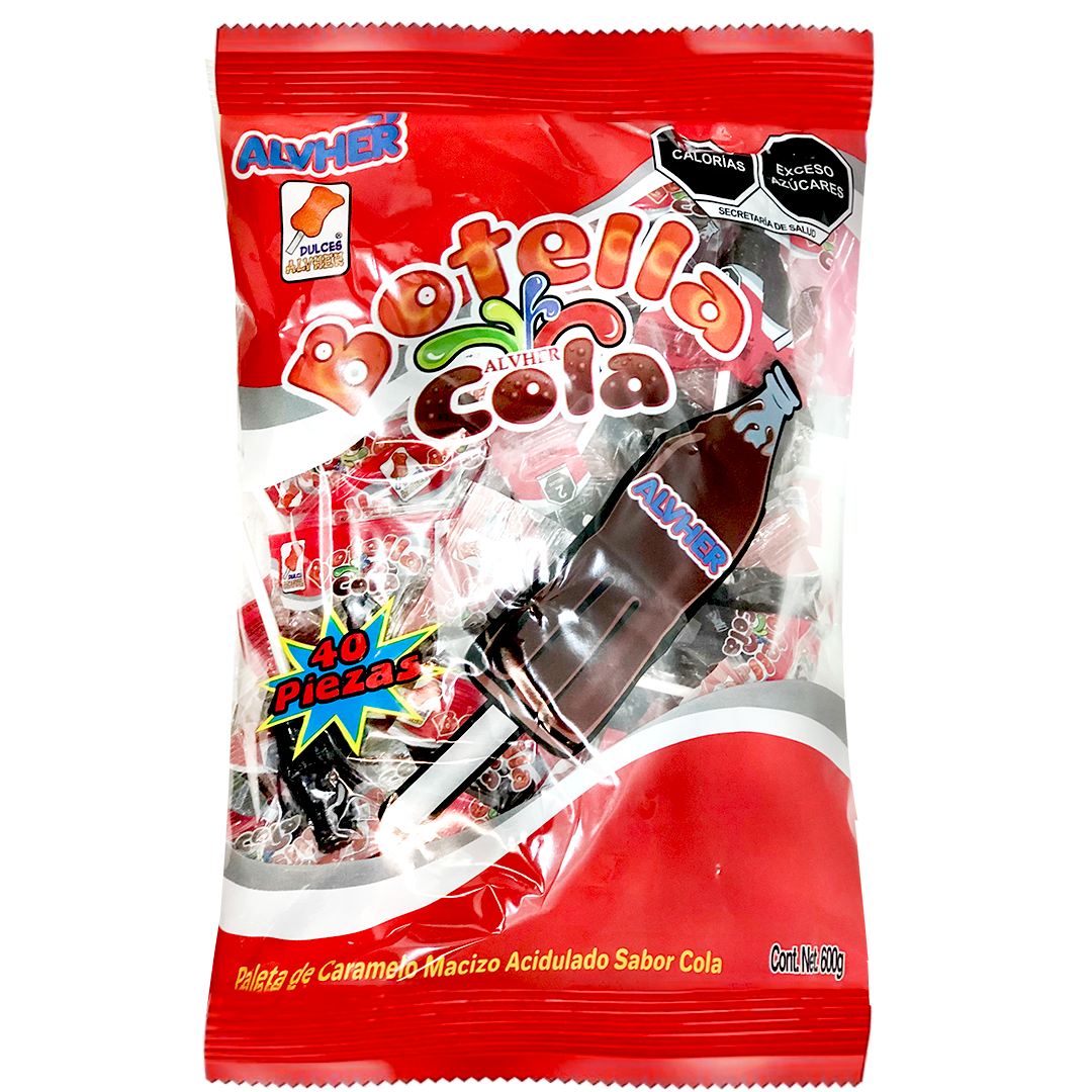 Alvher Paleta Botella Cola - La Bolsa Contiene 40 Piezas