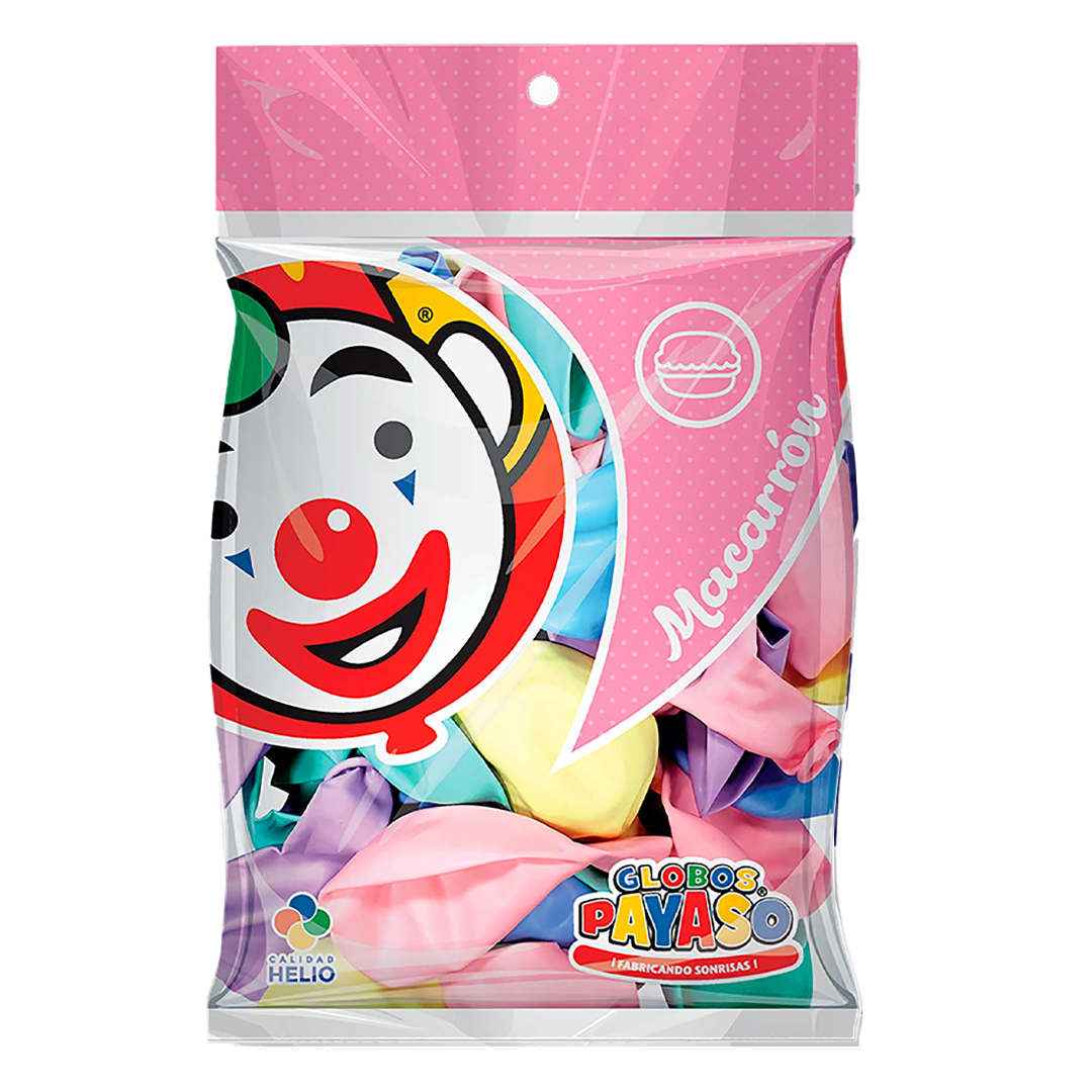 SELECTAS  GLOBO MACARRÓN #9 1/50pz (Caja:10dsp)