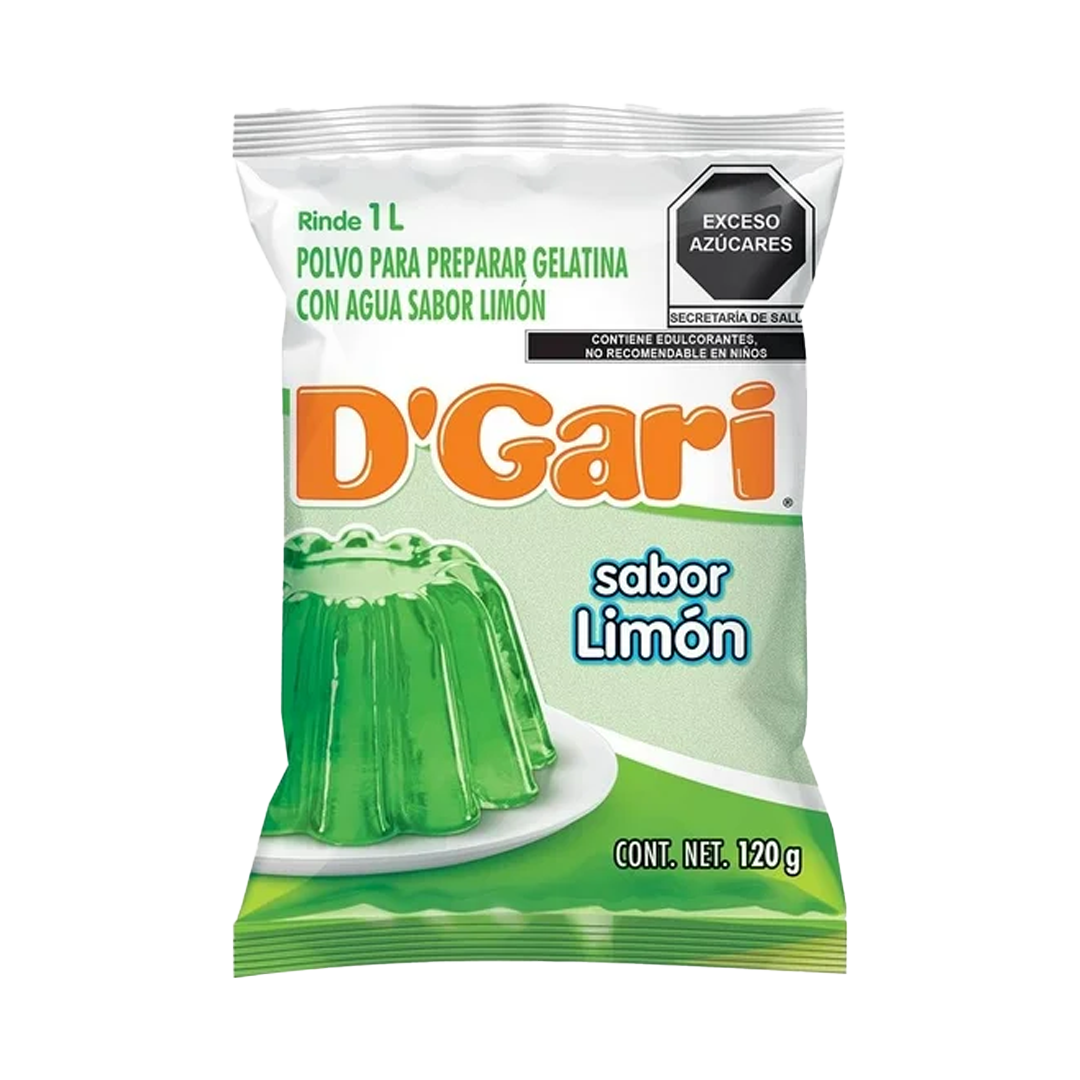 D´GARI GEL AGUA LIMON 1/120gr (Caja:50pz)