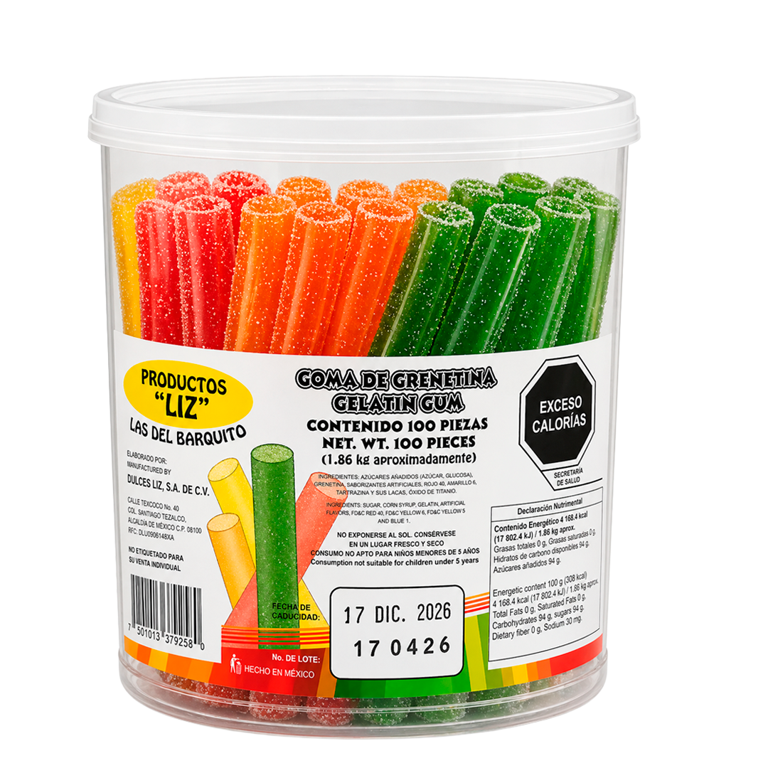 DULCES LIZ VELA AGUA EXT 1/100pz (Caja:6dsp)