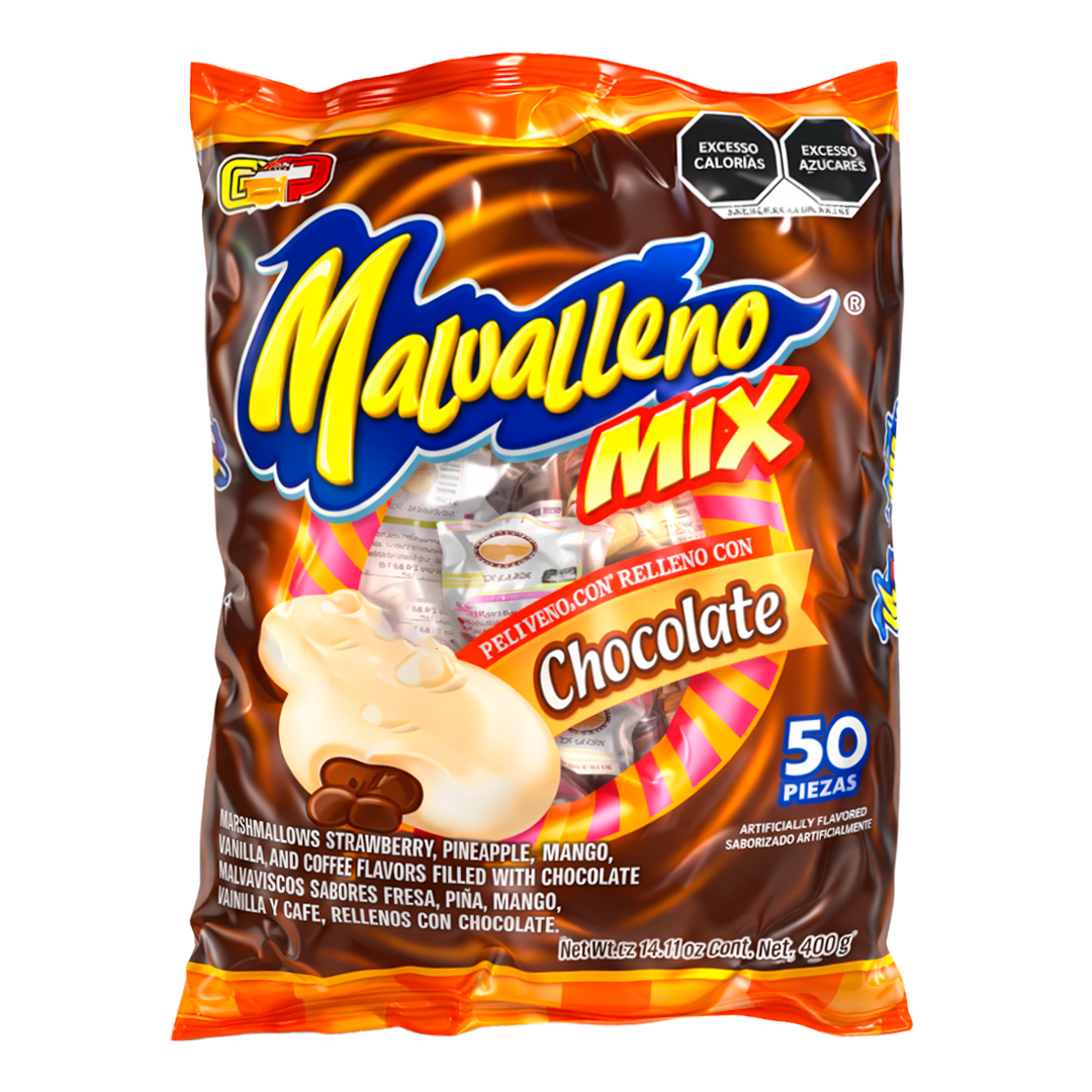 CANDYPOP MALVALLENO MIX CHOC 1/50pz (Caja:12dsp)