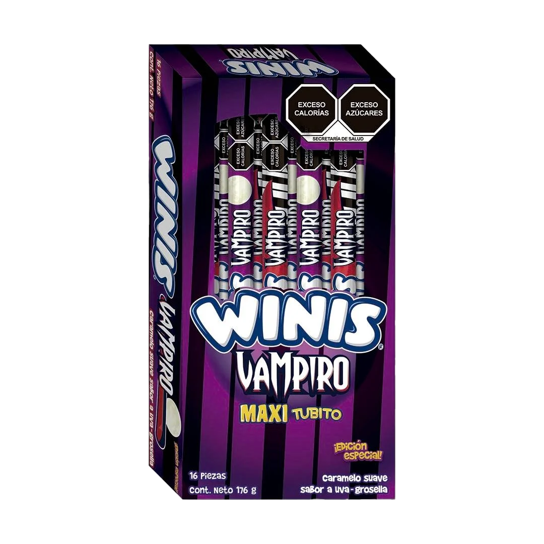 Winis Maxitubito Vampiro - El Display Contiene 16 Piezas