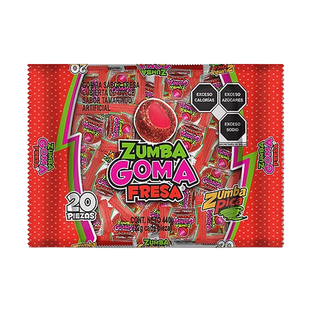 ZUMBA GOMA FRESA 1/20pz (Caja:20dsp)