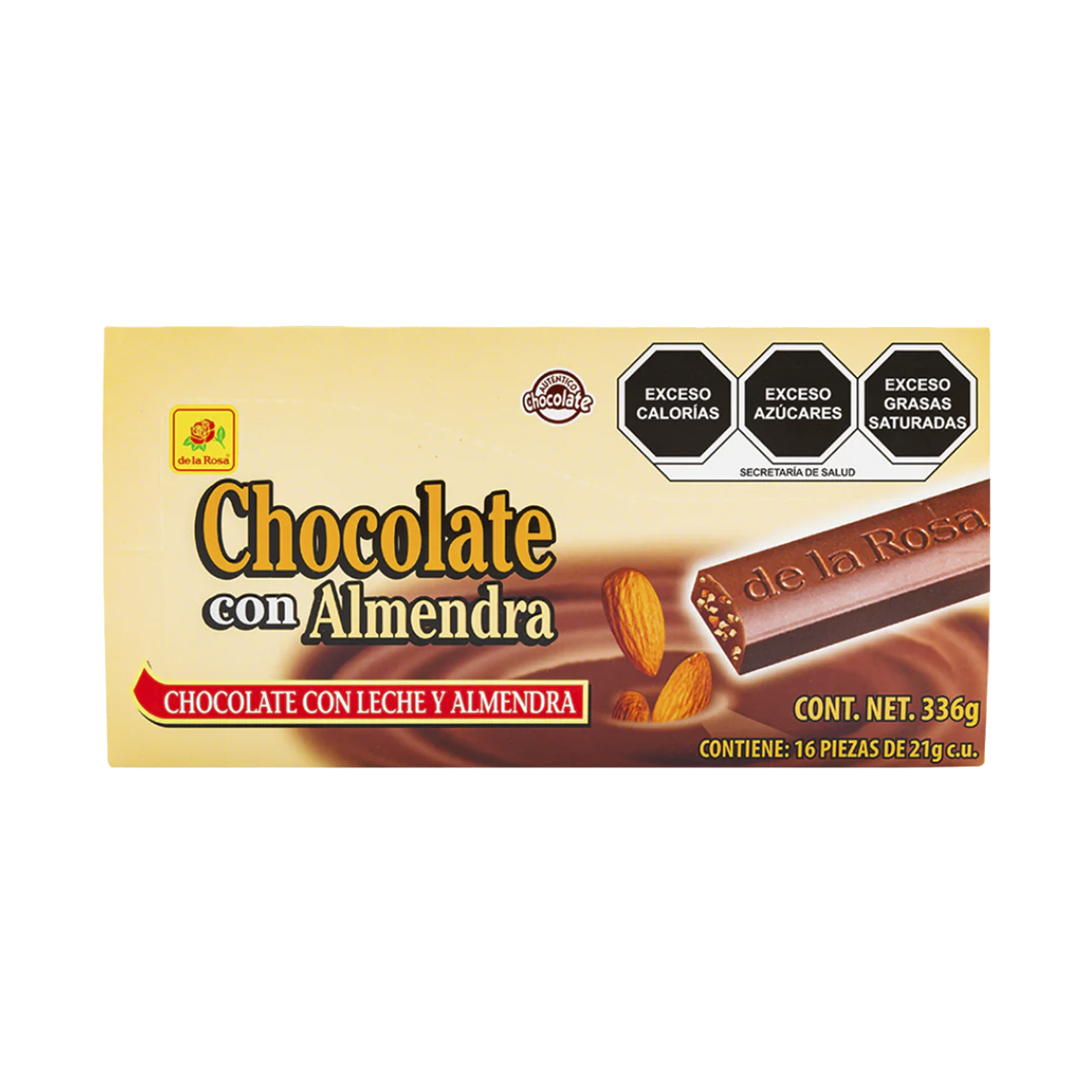 DLR CHOC SUIZO C/ALMENDRA 1/16pz (Caja:20dsp)