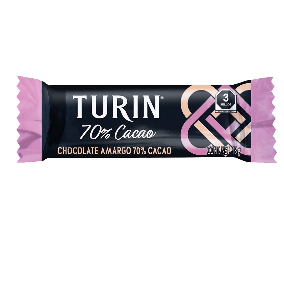 TURIN BARRA CHOC 70% 4/18