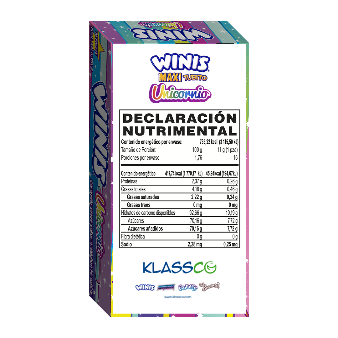 Winis Maxitubo Sirena - El Display Contiene 16 Piezas