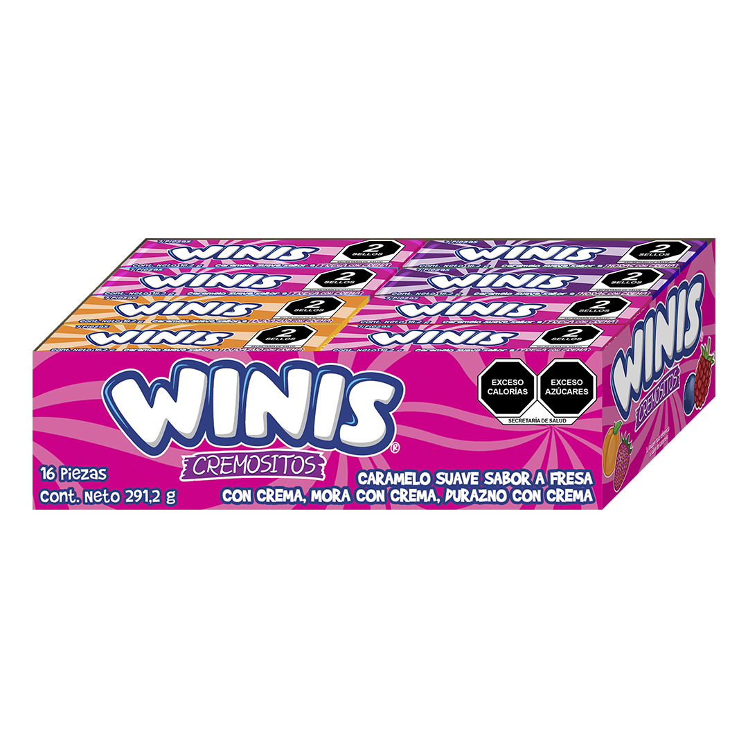 Winis Cremositos T7 - El Display Contiene 16 Piezas