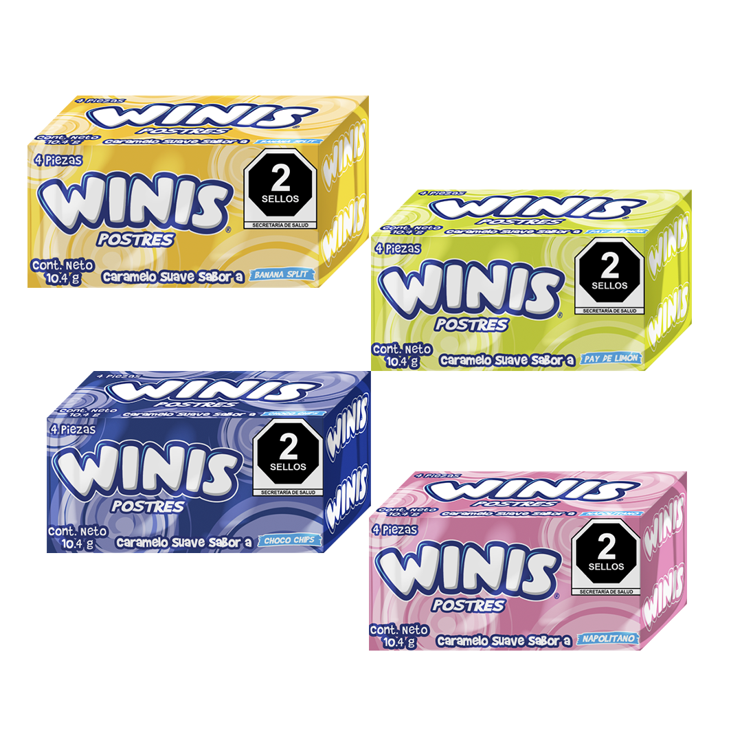 Winis Postres T4 - Display Con 32 Piezas