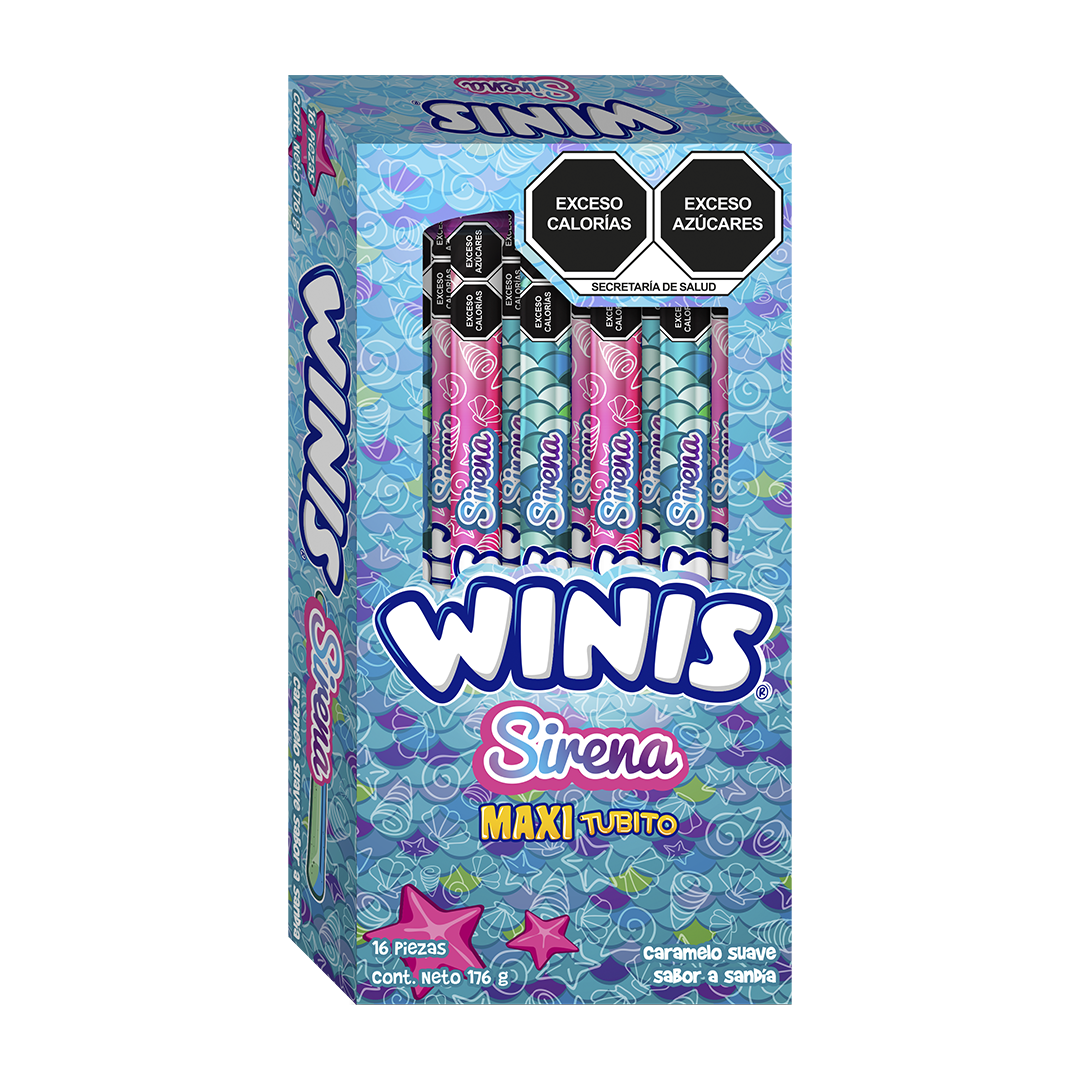 Winis Maxitubo Sirena - El Display Contiene 16 Piezas