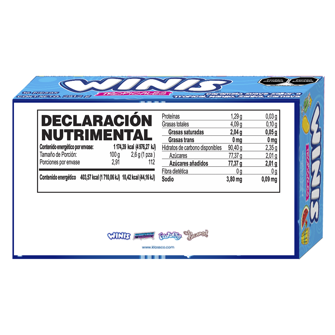 Winis Tropical T7 - El Display Contiene 16 Piezas